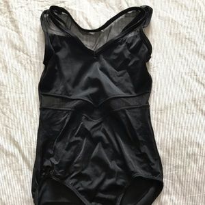 Used Eurotard leotard in black size M with mesh details